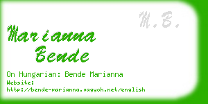 marianna bende business card